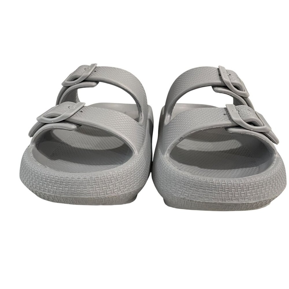 Beach Slides By JSlides Grey EVA Double Buckle Sa… - image 3